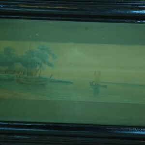Riverside landscape with boats